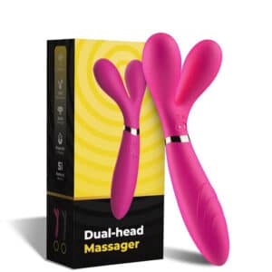 Vibromasseur polyvalent rechargeable a double moteur