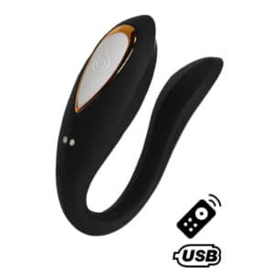 Vibromasseur couple en silicone avec télécommande